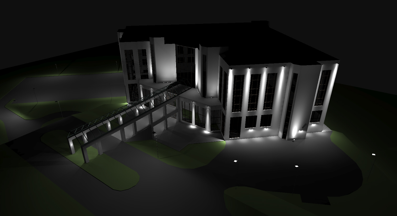 Modélisation 3D de l’éclairage d’un complexe architectural