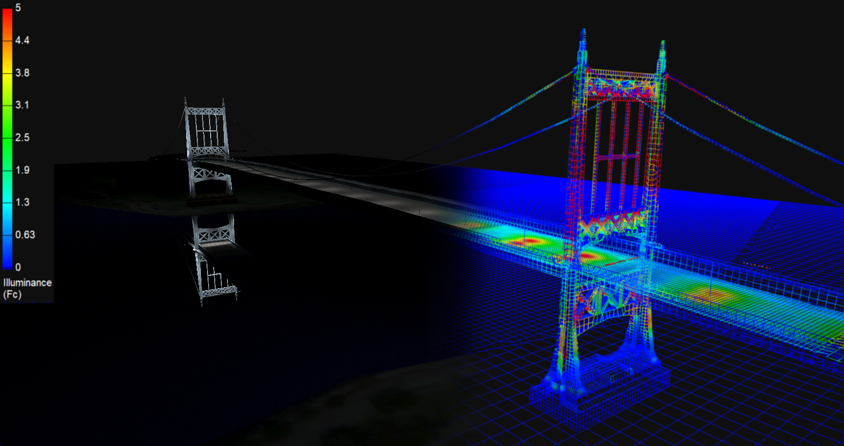 Modélisation photométrique d’un pont